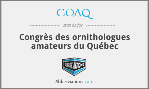 COAQ - Congrès des ornithologues amateurs du Québec