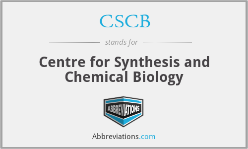 CSCB - Centre for Synthesis and Chemical Biology