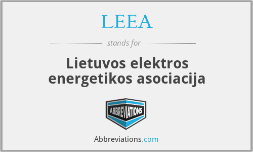 LEEA - Lietuvos elektros energetikos asociacija