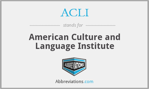 ACLI - American Culture and Language Institute