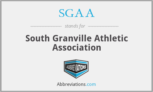 SGAA - South Granville Athletic Association
