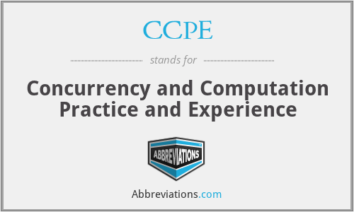 CCPE - Concurrency and Computation Practice and Experience