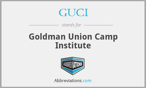 GUCI - Goldman Union Camp Institute