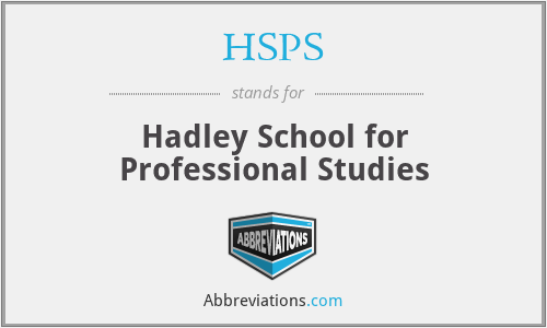 HSPS - Hadley School for Professional Studies