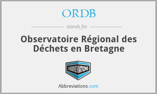 ORDB - Observatoire Régional des Déchets en Bretagne