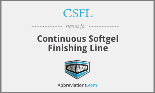 CSFL - Continuous Softgel Finishing Line