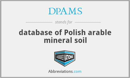 DPAMS - database of Polish arable mineral soil