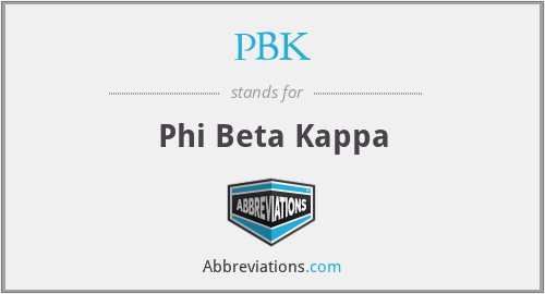 PBK - Phi Beta Kappa