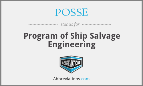 POSSE - Program of Ship Salvage Engineering