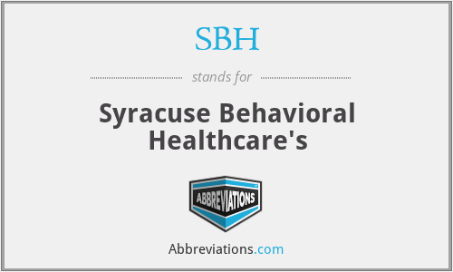 SBH - Syracuse Behavioral Healthcare's