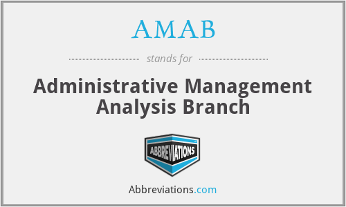 AMAB - Administrative Management Analysis Branch