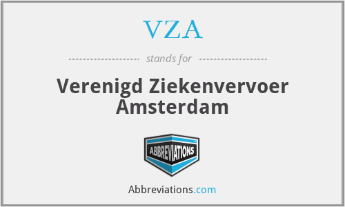 VZA - Verenigd Ziekenvervoer Amsterdam