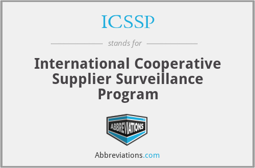 ICSSP - International Cooperative Supplier Surveillance Program