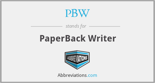 PBW - PaperBack Writer