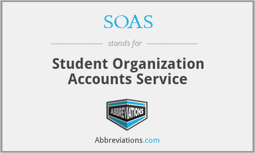 SOAS - Student Organization Accounts Service