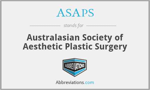 ASAPS - Australasian Society of Aesthetic Plastic Surgery