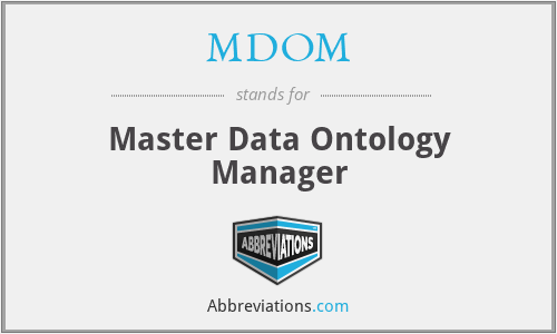 MDOM - Master Data Ontology Manager