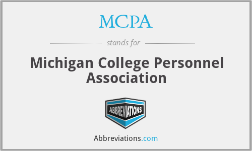 MCPA - Michigan College Personnel Association