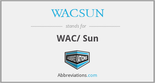 WACSUN - WAC/ Sun