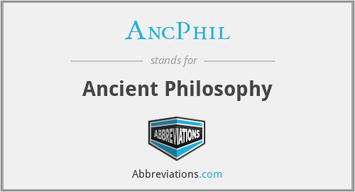 AncPhil - Ancient Philosophy