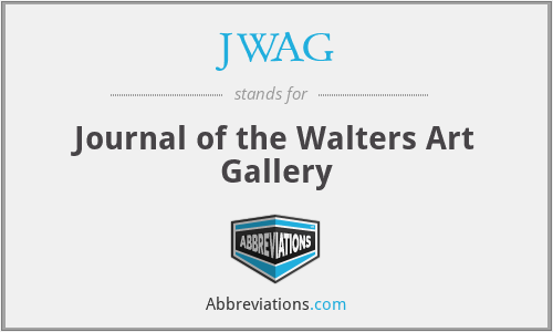 JWAG - Journal of the Walters Art Gallery