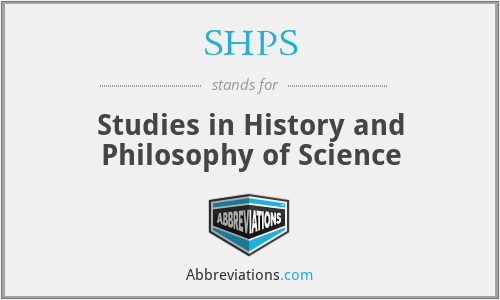 SHPS - Studies in History and Philosophy of Science
