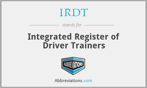 IRDT - Integrated Register of Driver Trainers