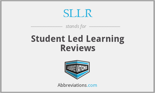 SLLR - Student Led Learning Reviews