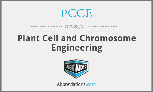PCCE - Plant Cell and Chromosome Engineering