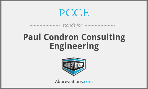 PCCE - Paul Condron Consulting Engineering