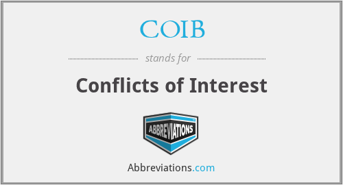 COIB - Conflicts of Interest