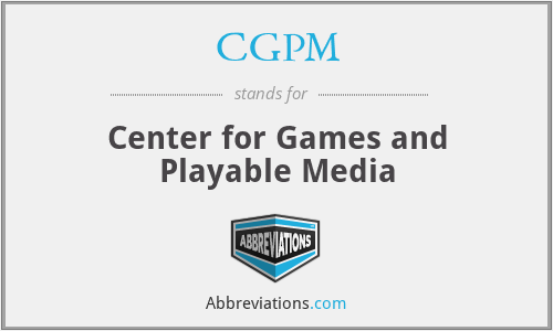 CGPM - Center for Games and Playable Media