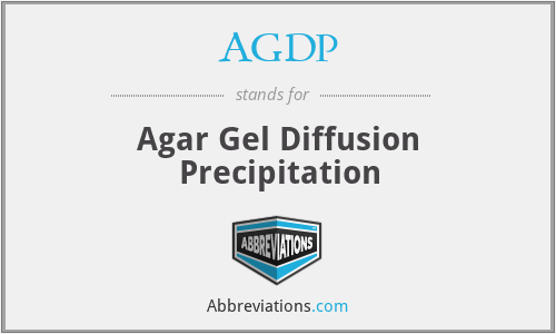 AGDP - Agar Gel Diffusion Precipitation