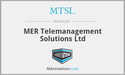 MTSL - MER Telemanagement Solutions Ltd