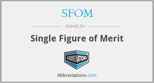 SFOM - Single Figure of Merit