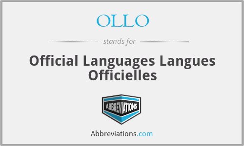 OLLO - Official Languages Langues Officielles