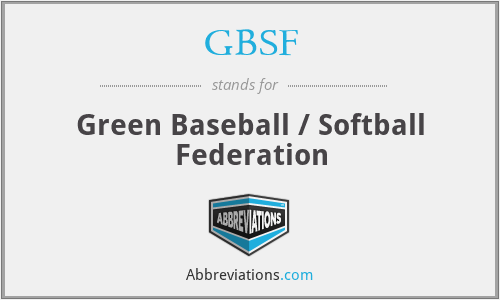 GBSF - Green Baseball / Softball Federation