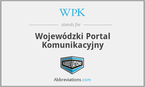 WPK - Wojewódzki Portal Komunikacyjny