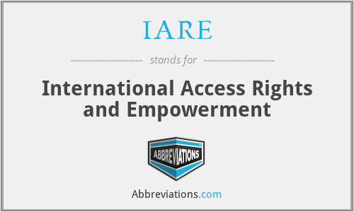IARE - International Access Rights and Empowerment