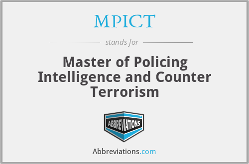 MPICT - Master of Policing Intelligence and Counter Terrorism