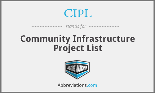 CIPL - Community Infrastructure Project List