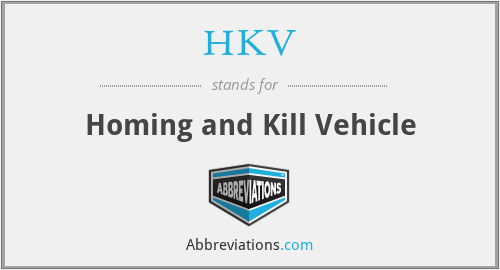 HKV - Homing and Kill Vehicle
