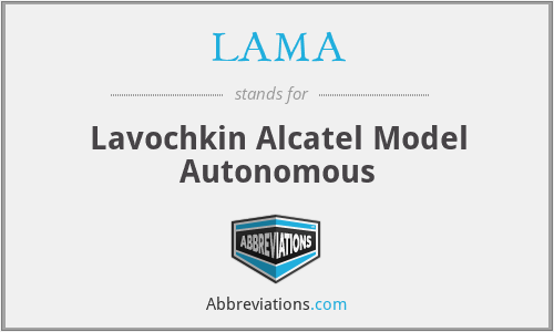LAMA - Lavochkin Alcatel Model Autonomous