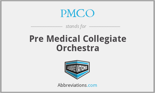 PMCO - Pre Medical Collegiate Orchestra