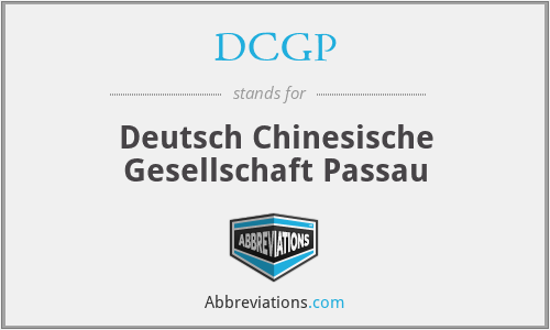 DCGP - Deutsch Chinesische Gesellschaft Passau