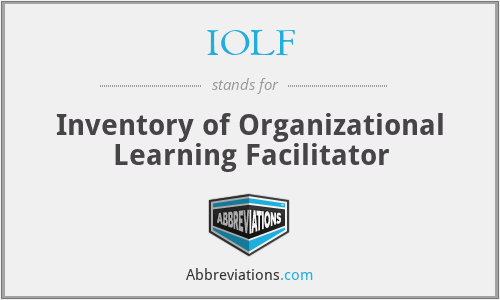 IOLF - Inventory of Organizational Learning Facilitator
