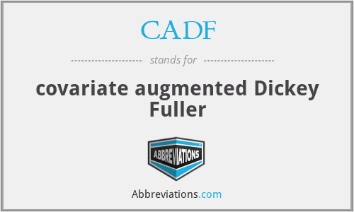 CADF - covariate augmented Dickey Fuller