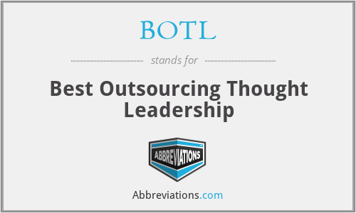 BOTL - Best Outsourcing Thought Leadership
