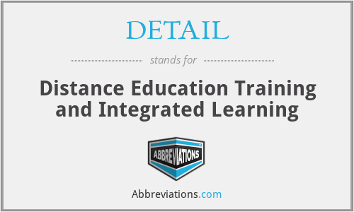 DETAIL - Distance Education Training and Integrated Learning