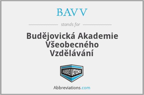 BAVV - Budějovická Akademie Všeobecného Vzdělávání